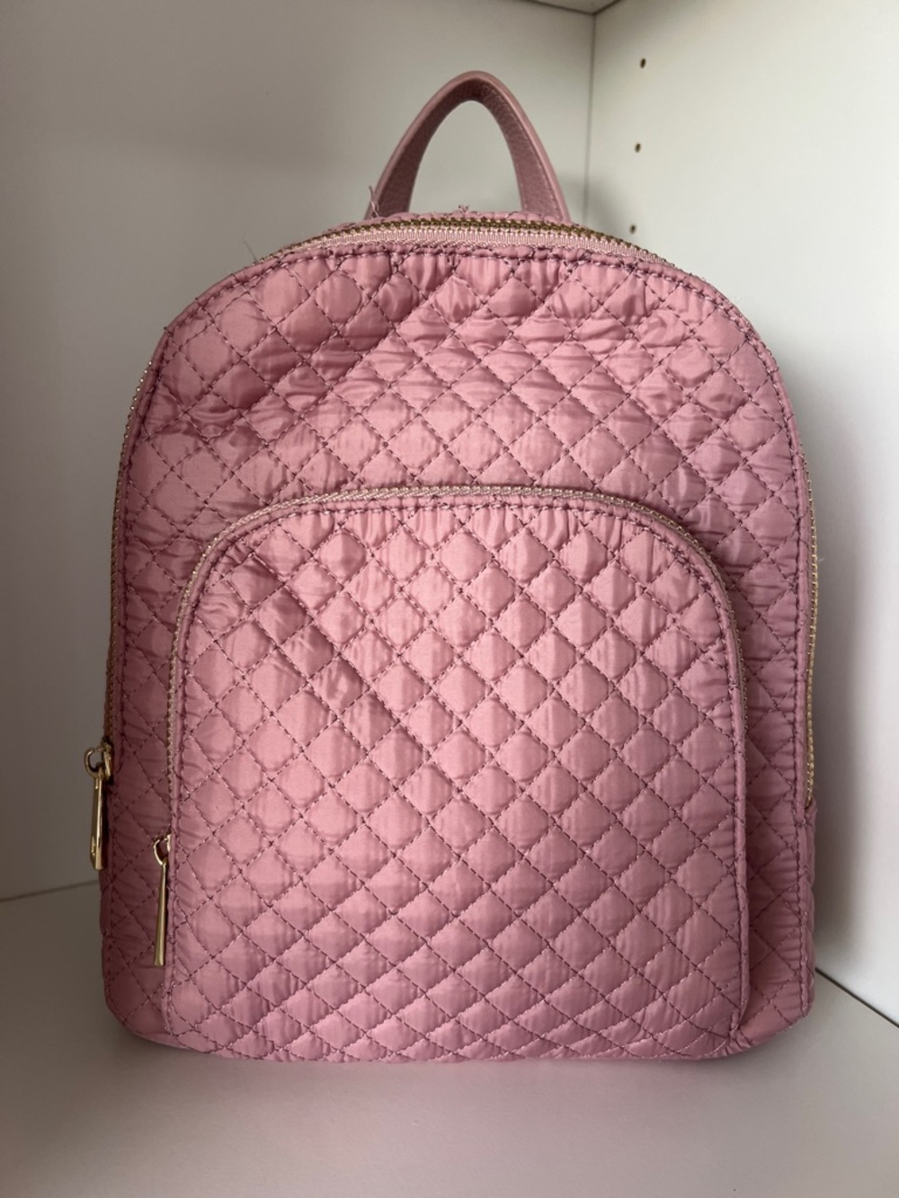 Cynthia Rowley Quilted Pink Backpack with Gold Hardware (NWOT)